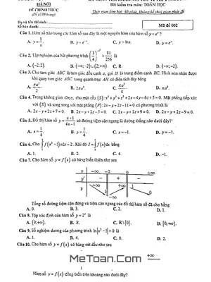 Đề kiểm tra khảo sát Toán 12 THPT năm 2019 Sở GD&ĐT Hà Nội