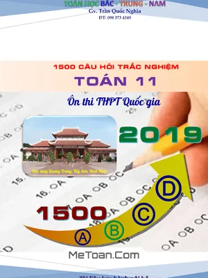 1500 Câu Hỏi Trắc Nghiệm Toán 11 Ôn Thi THPT Quốc Gia 2019 - Trần Quốc Nghĩa