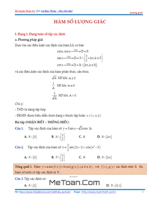 Hướng Dẫn Giải Các Dạng Toán Hàm Số Lượng Giác - Lê Đức Thiệu