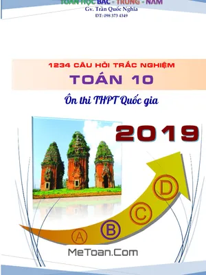 BỘ 1234++ Câu Hỏi Trắc Nghiệm Toán 10 Ôn Thi THPT Quốc Gia 2019 - Trần Quốc Nghĩa