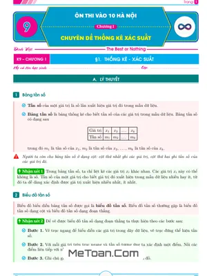 Chuyên đề thống kê và xác suất ôn thi tuyển sinh vào lớp 10 môn Toán