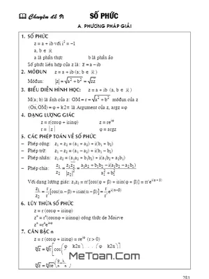 Chuyên Đề Số Phức - Trung Tâm LTĐH Vĩnh Viễn