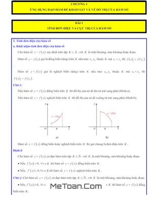 Tổng Hợp Các Dạng Bài Tập Tính Đơn Điệu Và Cực Trị Của Hàm Số Toán 12 KNTTVCS