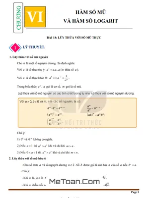 Chuyên Đề Hàm Số Mũ Và Hàm Số Lôgarit Toán 11 KNTTVCS