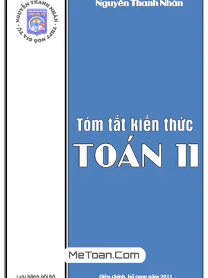 Tóm Tắt Kiến Thức Toán 11 - Nguyễn Thanh Nhàn