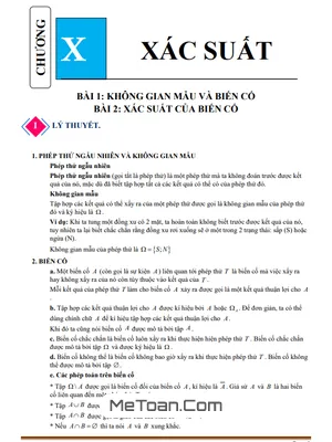 Chuyên Đề Xác Suất Toán 10 Chân Trời Sáng Tạo - Ôn Thi Lấy Điểm 9, 10