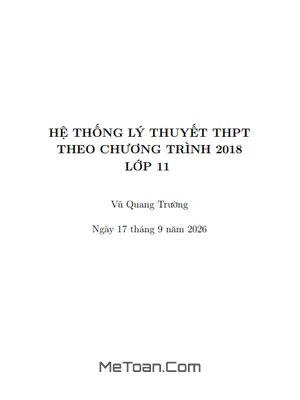 Tóm Tắt Lý Thuyết Toán 11 (GDPT 2018): Khám Phá Kiến Thức Toàn Diện