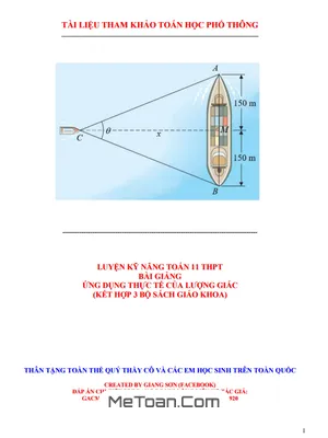 Nâng Cao Kỹ Năng Toán 11: Luyện Tập Ứng Dụng Thực Tế Của Lượng Giác