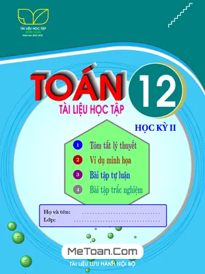 Tài Liệu Học Tập Môn Toán 12 Học Kỳ 2