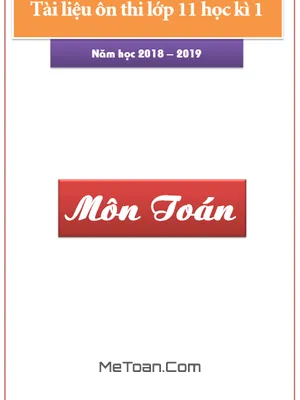 Tài Liệu Ôn Thi Toán 11 Học Kỳ 1 Năm Học 2018 - 2019 - Lê Văn Đoàn