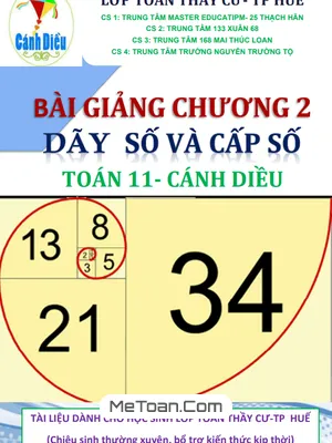 Bài Giảng Dãy Số, Cấp Số Cộng Và Cấp Số Nhân Toán 11 Cánh Diều