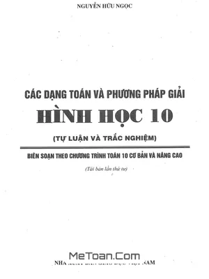 Các Dạng Toán Và Phương Pháp Giải Hình Học 10 - Nguyễn Hữu Ngọc