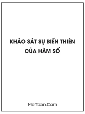 Khảo sát sự biến thiên của hàm số