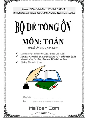 Bộ Đề Tổng Ôn THPT Quốc Gia 2019 Môn Toán - Phạm Văn Nghiệp