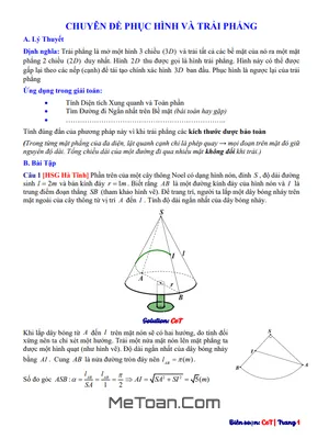 Bí quyết giải toán hình học không gian bằng phương pháp phục hình và trải phẳng
