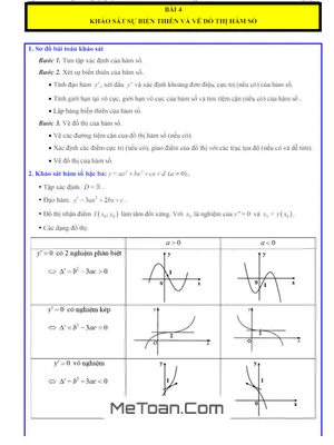 Tổng Hợp Bài Tập Khảo Sát Và Vẽ Đồ Thị Hàm Số Toán 12 CTST (Có Lời Giải)