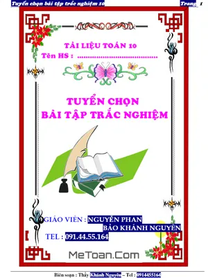 Tuyển Chọn Bài Tập Trắc Nghiệm Toán 10 - Nguyễn Khánh Nguyên