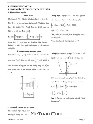 Bí kíp chinh phục Tích phân và Phương pháp tính Tích phân lớp 12