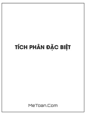 Các tích phân đặc biệt