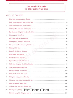 Tích Phân & Phương Pháp Tính – Chuyên Đề Toán 12 Có Lời Giải Chi Tiết