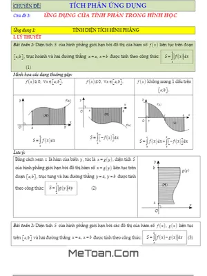 ỨNG DỤNG CỦA TÍCH PHÂN - LÊ BÁ BẢO