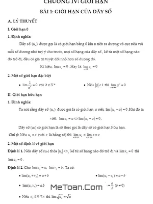 Giới Hạn Dãy Số, Giới Hạn Hàm Số Và Hàm Số Liên Tục - Lê Hải Trung