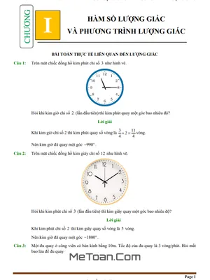 Toán Thực Tế: Hàm Số Lượng Giác & Phương Trình Lượng Giác Lớp 11