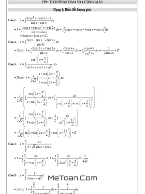 64 Bài Tập Tích Phân Hàm Lượng Giác Có Lời Giải - Trần Sĩ Tùng