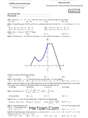 Đề Thi Thử THPTQG 2018 Môn Toán Trường THPT Chuyên Lê Quý Đôn – Lai Châu Lần 1