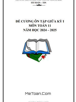 Đề cương ôn tập giữa kỳ 1 Toán 11 năm học 2024 - 2025 trường THPT Thanh Khê - Đà Nẵng