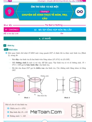 Chuyên đề hình thực tế Nón – Trụ – Cầu ôn thi tuyển sinh vào lớp 10 môn Toán