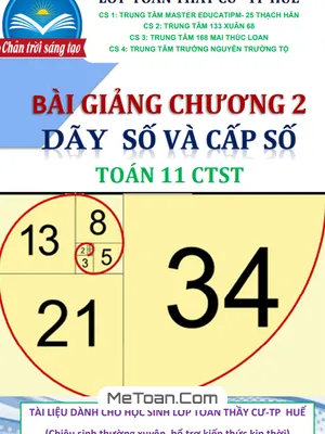 Bài Giảng Dãy Số, Cấp Số Cộng Và Cấp Số Nhân Toán 11 CTST