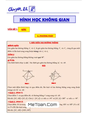 Các Dạng Bài Tập Hình Học Không Gian Lớp 12