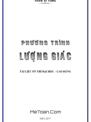 Cẩm Nang Giải Toán: Phân Dạng Phương Trình Lượng Giác - Trần Sĩ Tùng