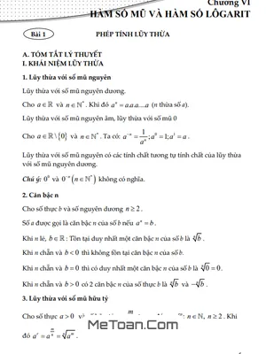 Tài Liệu Hàm Số Mũ Và Hàm Số Lôgarit Toán 11 CTST - Full Dạng Bài & Lời Giải