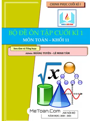 Bộ Đề Trắc Nghiệm Kết Hợp Tự Luận Ôn Tập Cuối Học Kì 1 Toán 11