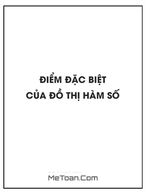 Điểm đặc biệt của đồ thị hàm số