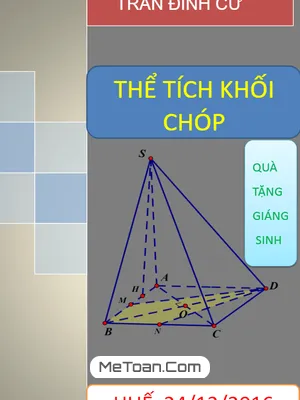 Bài Tập Trắc Nghiệm Thể Tích Khối Chóp - Trần Đình Cư