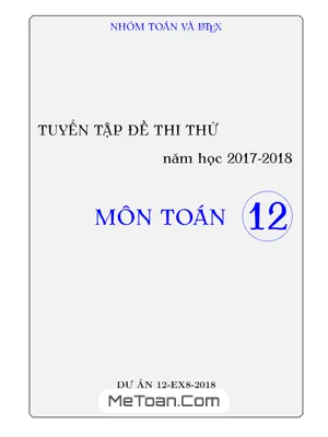 Tuyển Tập Đề Thi Thử Môn Toán 2018 Có Đáp Án (Phần 3)