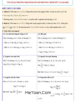 Giải Mã Phương Trình Mũ & Logarit Bằng Phương Pháp Hàm Số