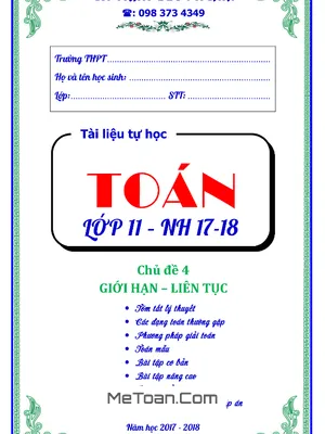 Chuyên Đề Giới Hạn - Liên Tục - Trần Quốc Nghĩa