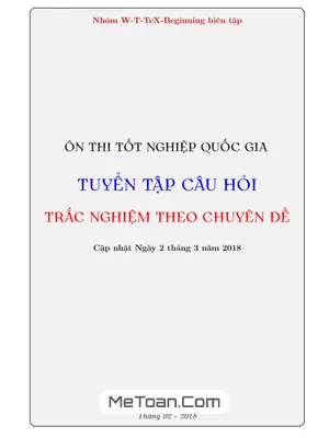 Tuyển Tập Câu Hỏi Trắc Nghiệm Theo Chuyên Đề Ôn Thi Tốt Nghiệp Quốc Gia