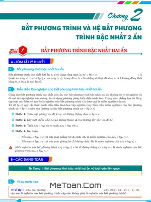 Các Dạng Toán Bất Phương Trình Và Hệ Bất Phương Trình Bậc Nhất Hai Ẩn Thường Gặp