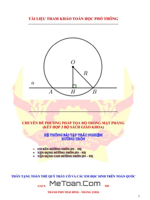 Hệ thống bài tập trắc nghiệm Đường Tròn Toán 10 Cơ Bản - VD - VDC