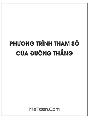 Phương trình tham số của đường thẳng