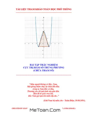 181 Bài Tập Trắc Nghiệm Cực Trị Hàm Số Trùng Phương (Chứa Tham Số) - Lương Tuấn Đức