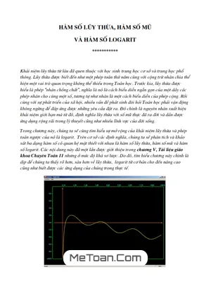 Tài Liệu Chuyên Toán: Hàm Số Lũy Thừa, Hàm Số Mũ Và Hàm Số Logarit