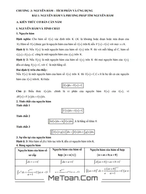 Bài Tập Vận Dụng Cao Nguyên Hàm, Tích Phân Và Ứng Dụng