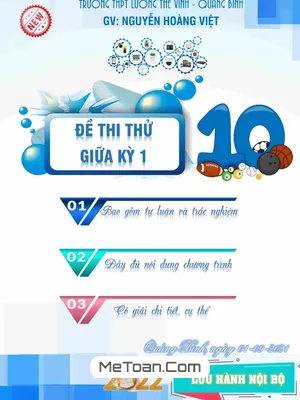 33 Đề Thi Thử Giữa Kỳ 1 Môn Toán 10 - Nguyễn Hoàng Việt