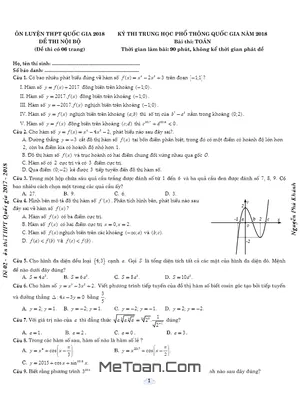 Đề thi thử THPT Quốc gia 2018 môn Toán – Nguyễn Phú Khánh lần 2